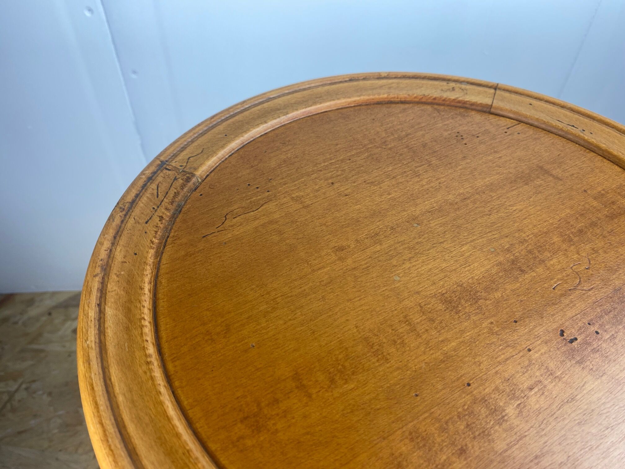 Solid wood tripod pedestal table 1900