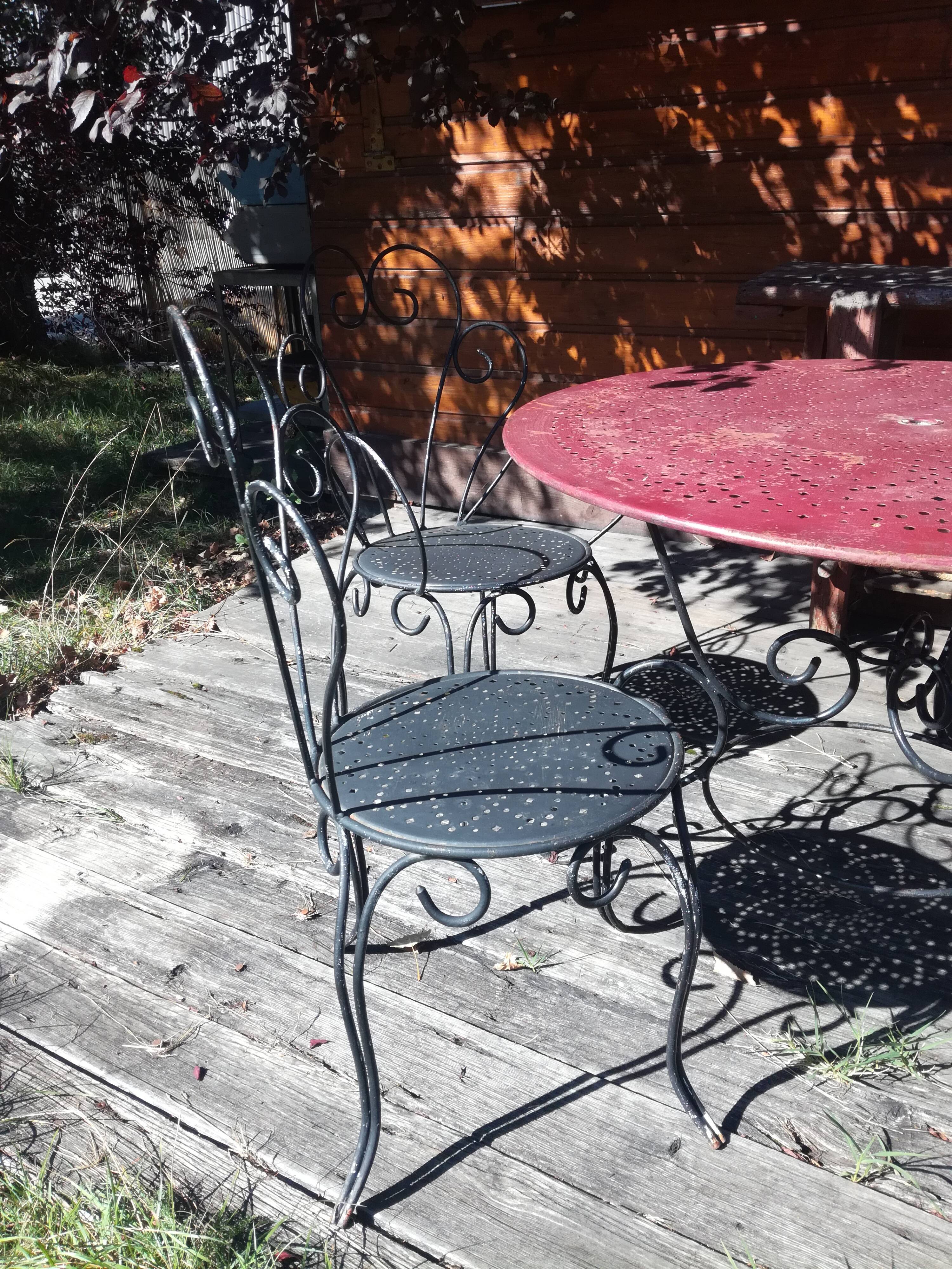 Old metal garden room