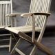 3 chaises de jardin pliantes vintage en teck River Han