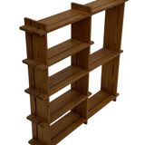 Vintage Wall shelf rack Pine wood 70s design