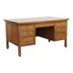 Bureau Art Déco ancien du début du XXe siècle, en chêne