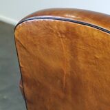 Vintage sheep leather armchair/design armchair with a beautiful look