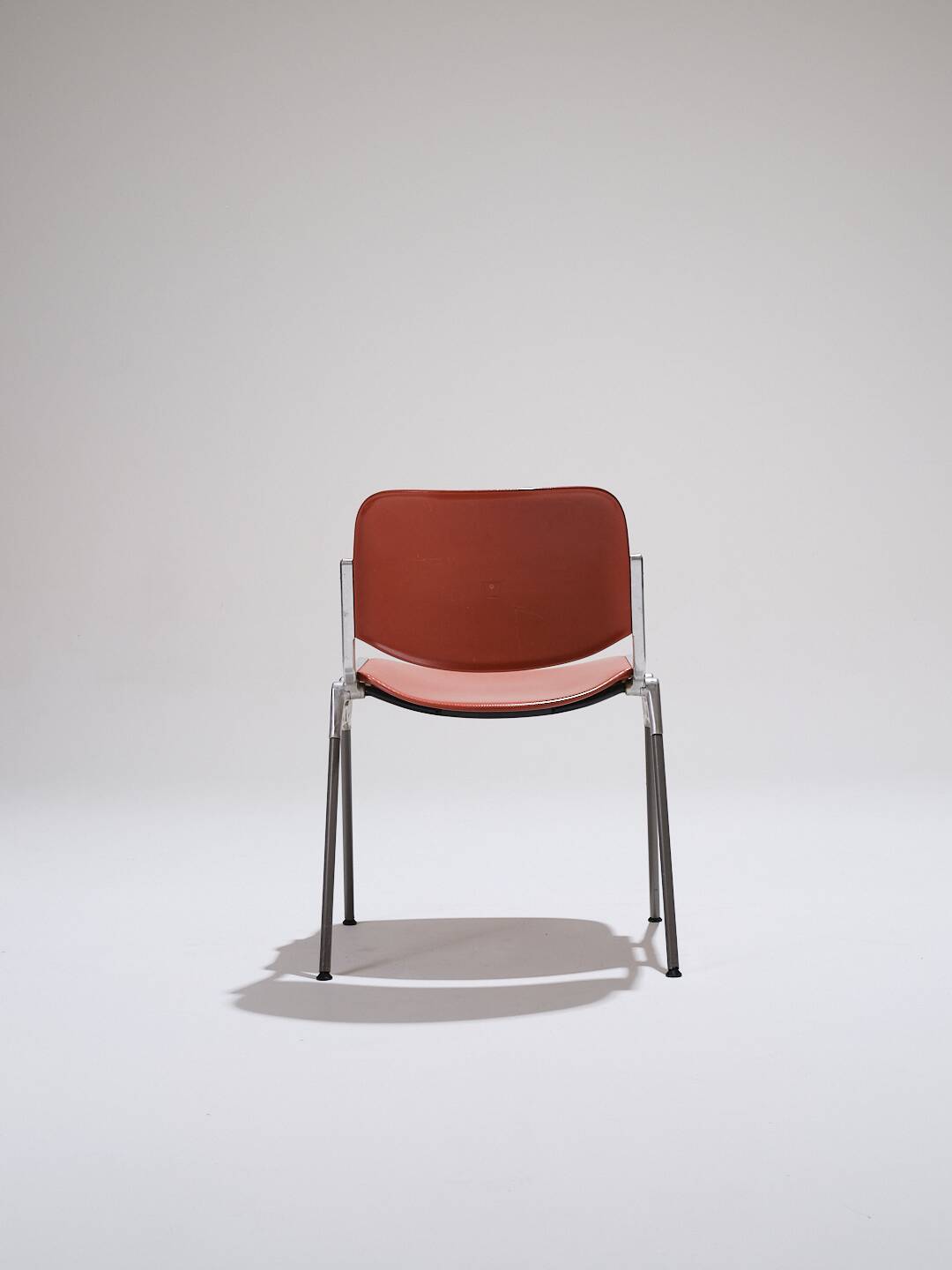 Set de 4 chaises empilables dsc 106 orange, Castelli, G. Piretti, 1970s