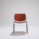 Set de 4 chaises empilables dsc 106 orange, Castelli, G. Piretti, 1970s
