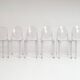 6 Victoria Ghost chairs by Philippe Starck for Kartell, after 2000.