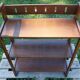 Folding wooden shelf