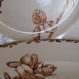 Antique brown Oxford model plate, HB - Choisy-le-Roy Co., 1900s