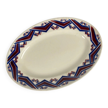 Plat ovale ancien "Babylone", Badonviller, 1900