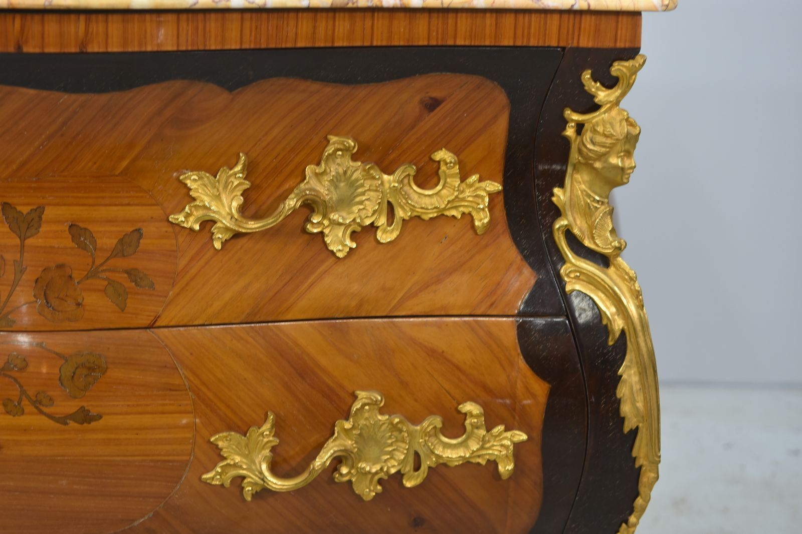 Louis XV floral marquetry dresser 1900