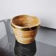 Rattan and brass basket, Italy, 1970