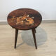 Inlaid wood side table