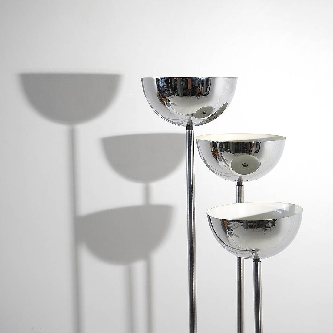 Lampe sur pied à 3 branches Lamperti, années 1970