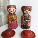 Pair of large terracotta pots signed, Portugal 80s
