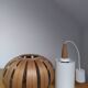 Scandinavian pendant light, wood veneer. 1960s
