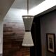 Rare Vintage Lacquered Metal Hanging Lamp, Italy 1960s