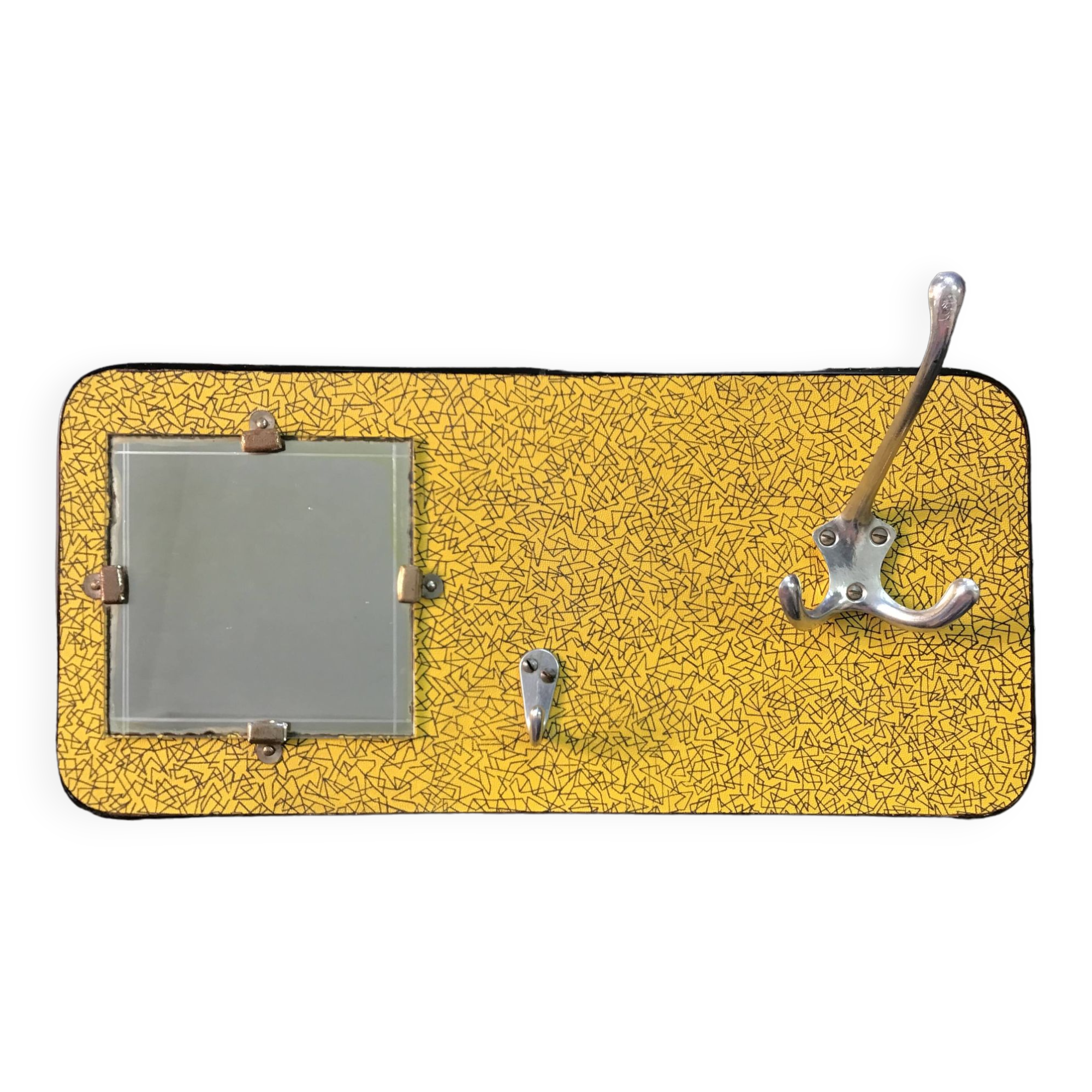 Formica coat rack with mirror, 50s-60s