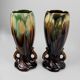 Pair of Art Deco / mid-century vases – Belgian earthenware (attributed to Thulin) 28cm