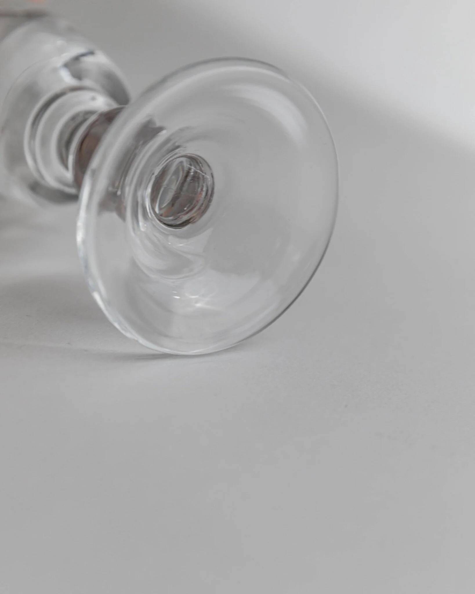 Transparent Crystal Champagne Glasses - Set of 12, Vintage Italian Glassware (1970s)