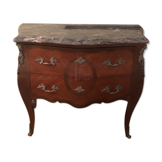 Louis XV Marquetry Style chest of drawers