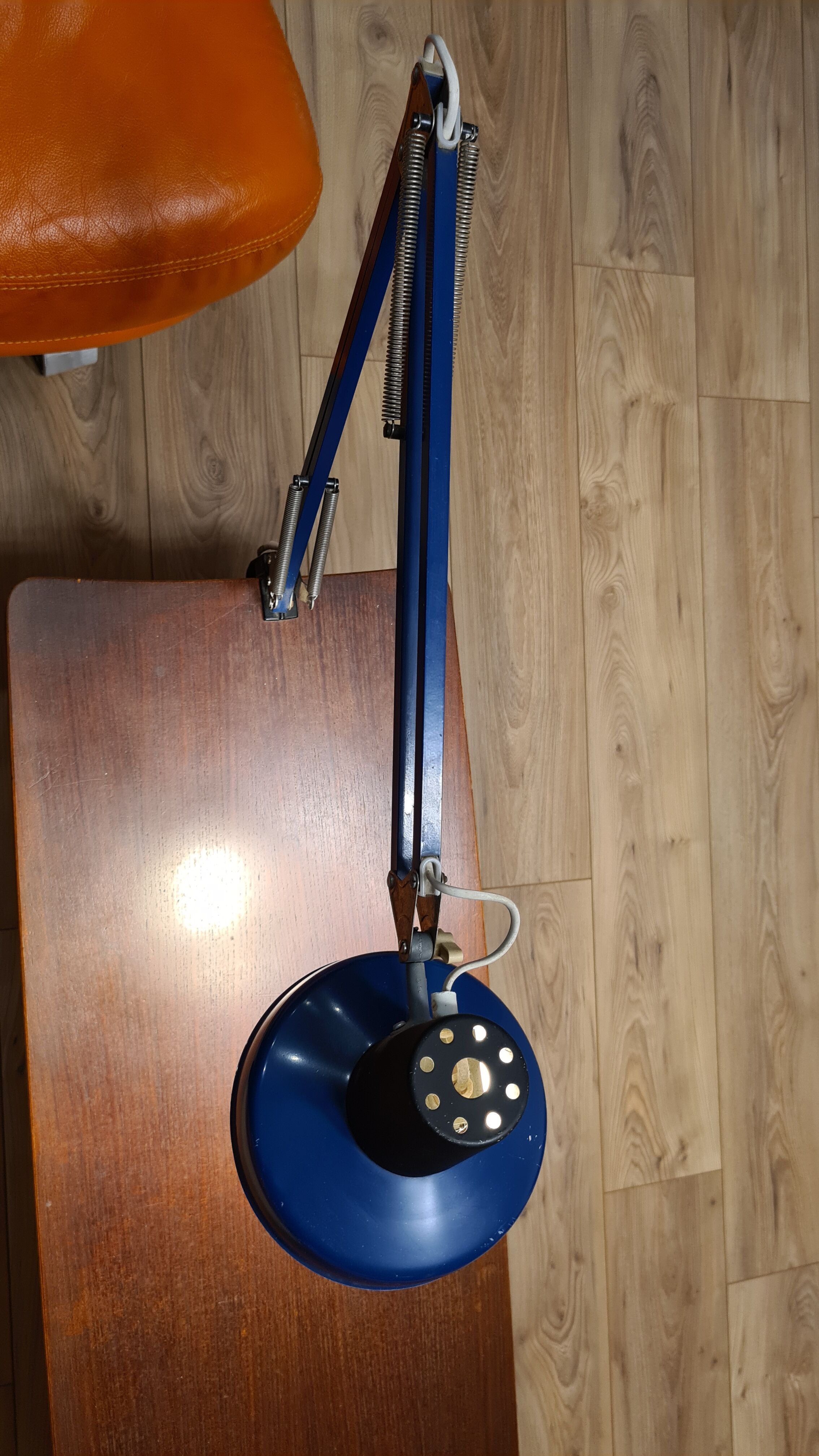 Vintage blue architect lamp