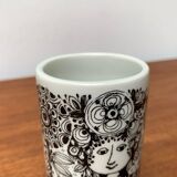 Danish Flora vase from the mid-century by Bjørn Wiinblad for Nymölle Denmark, 1960s.