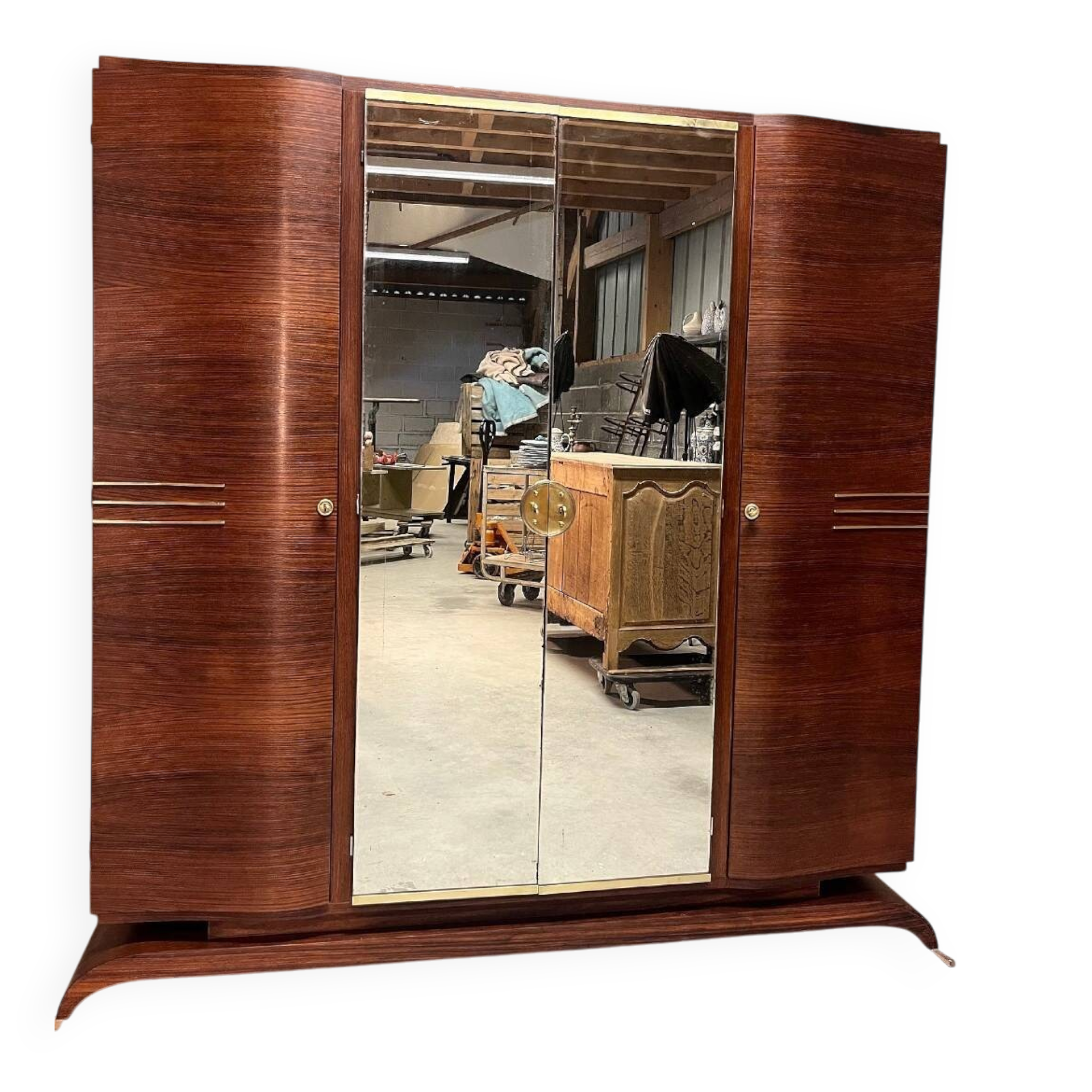 Art Deco wardrobe in rosewood