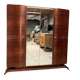 Art Deco wardrobe in rosewood