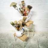 Metal and wood stepladder