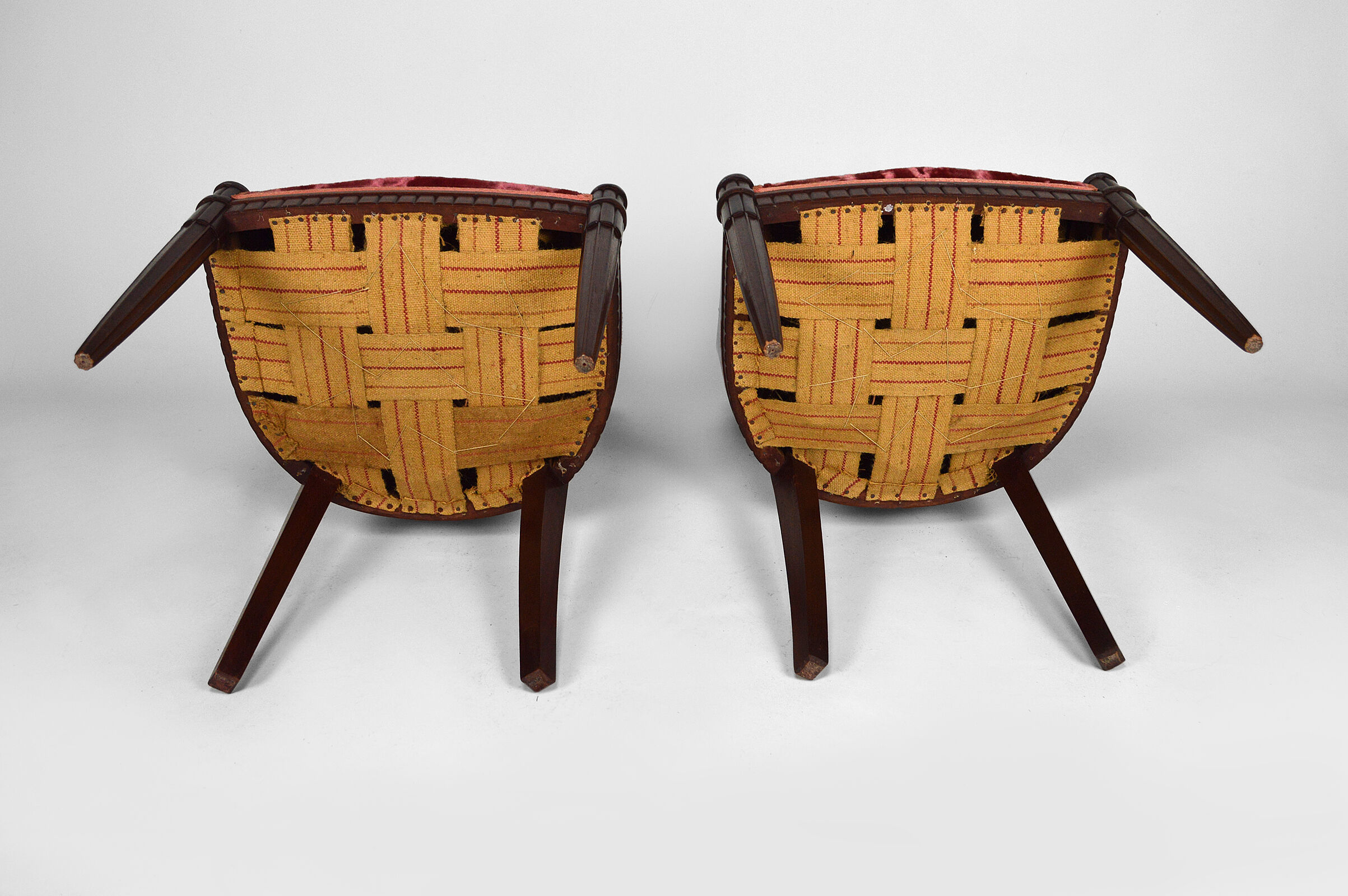 Art Deco Salon by Paul Follot in pink velvet, circa 1920