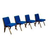 Ensemble de 4 chaises vintage “Konkav” par Paul Bode pour Deutsche Federholzgesellschaft, Allemagne