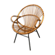 Rattan armchair 50s