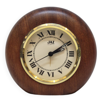Jaz Quartz Réveil En Bois Et Cadran Doré