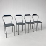 Ensemble de 4 chaises de salle à manger par Calligaris Italie, 1980