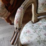 Pair armchairs Louis XV floral convertibles