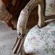 Pair armchairs Louis XV floral convertibles