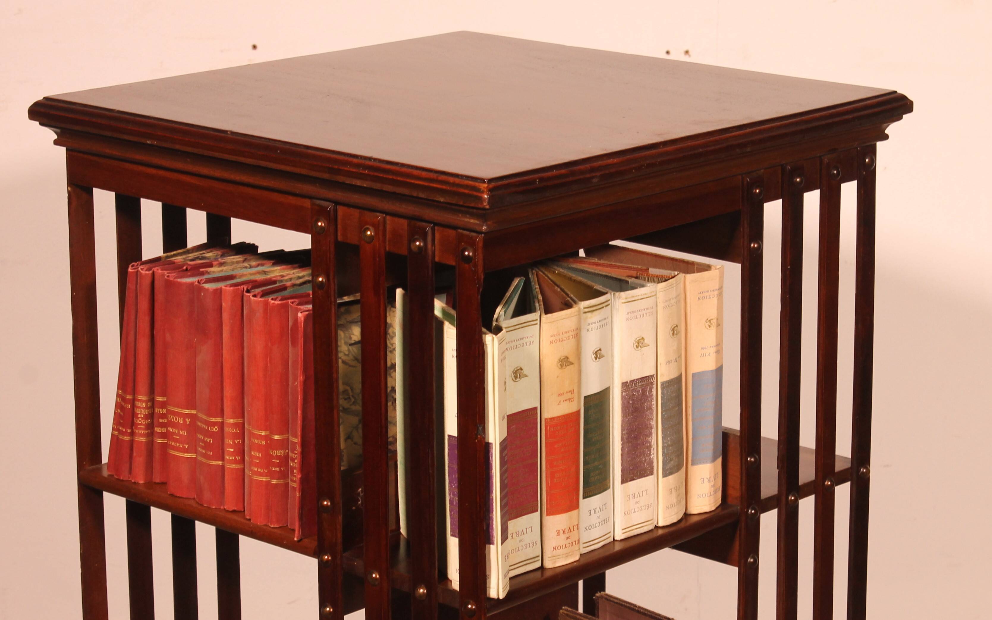 Revolving Bookcase with Iron Base - 19th Century
