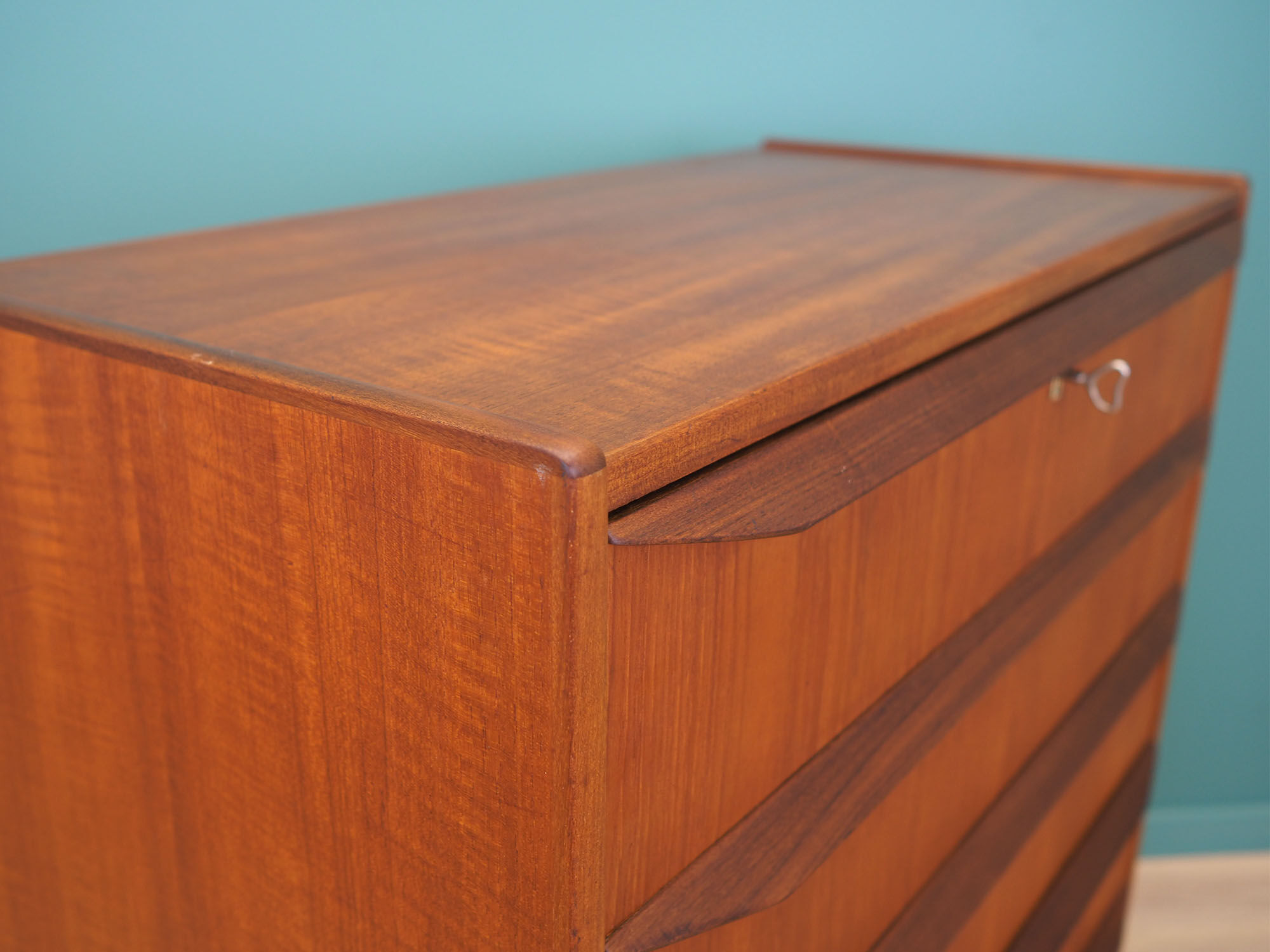 Teak chest of drawers, Danish design, 1970s, made in Denmark