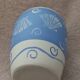 blue ceramic vase seaside shell decor