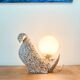 "Speckled dove" ceramic bird lamp, 1970