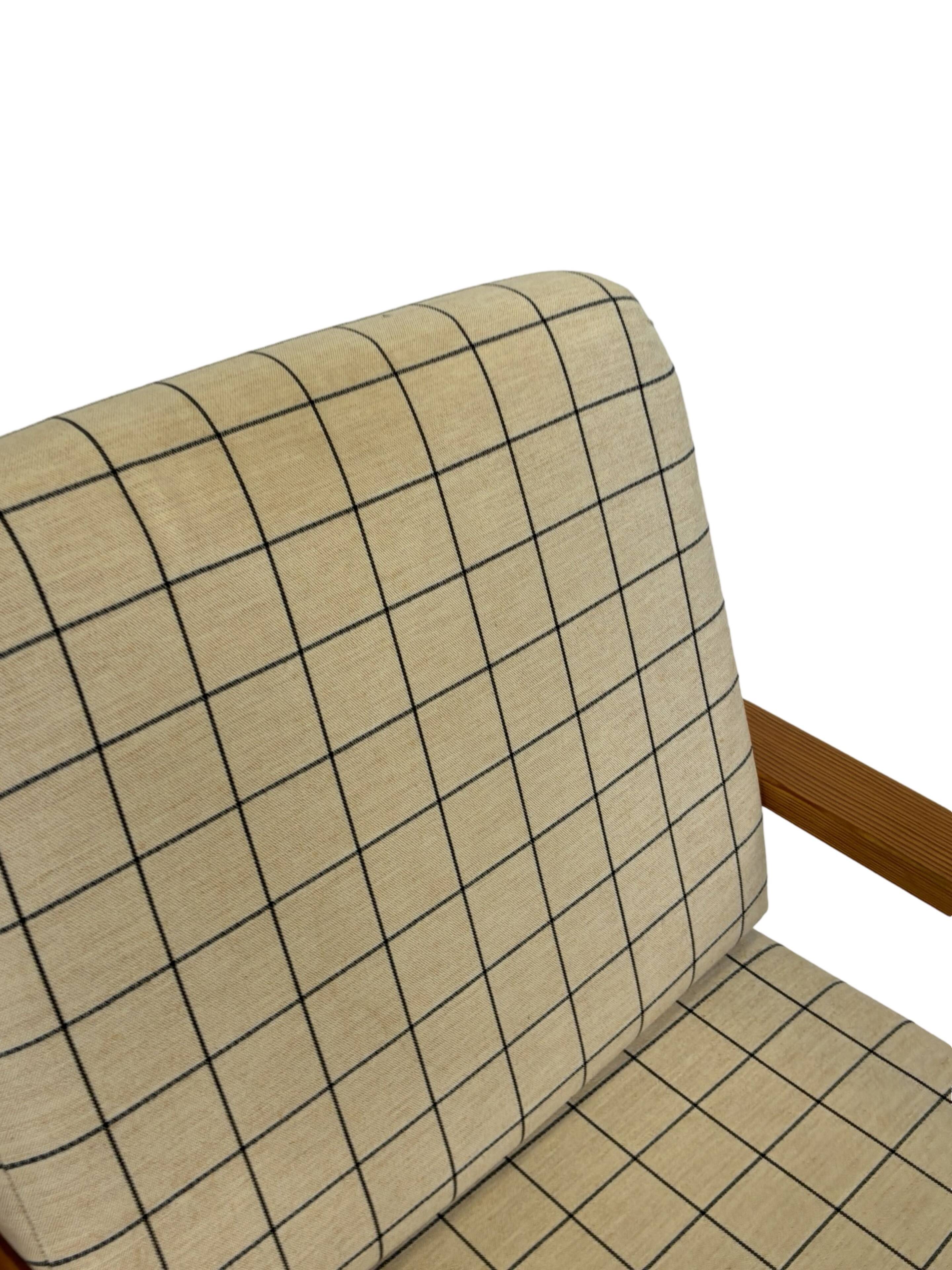 Vintage armchair set of 2 pinewood pine 70s design