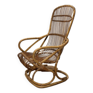 Fauteuil en rotin années