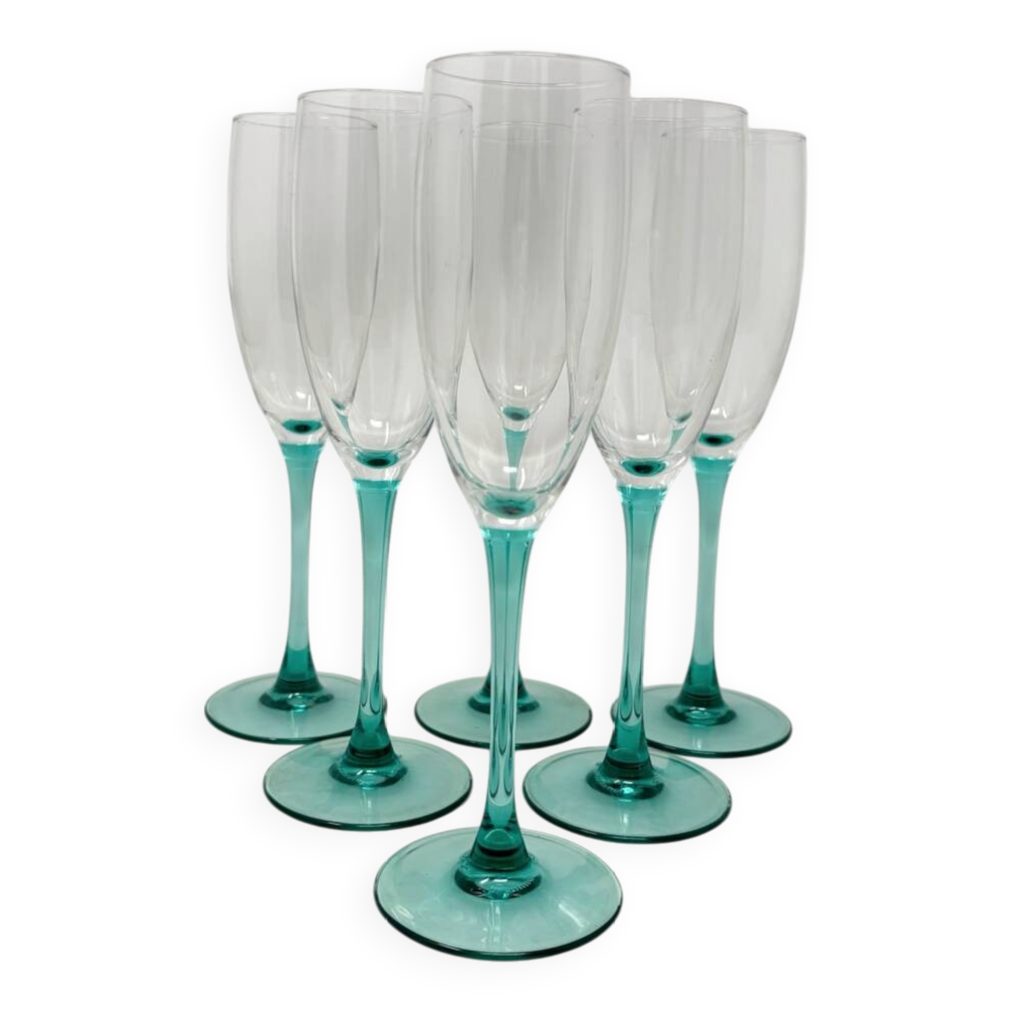 6 Luminarc champagne flutes