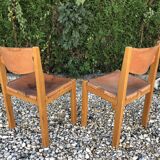 Paire de chaises brutaliste