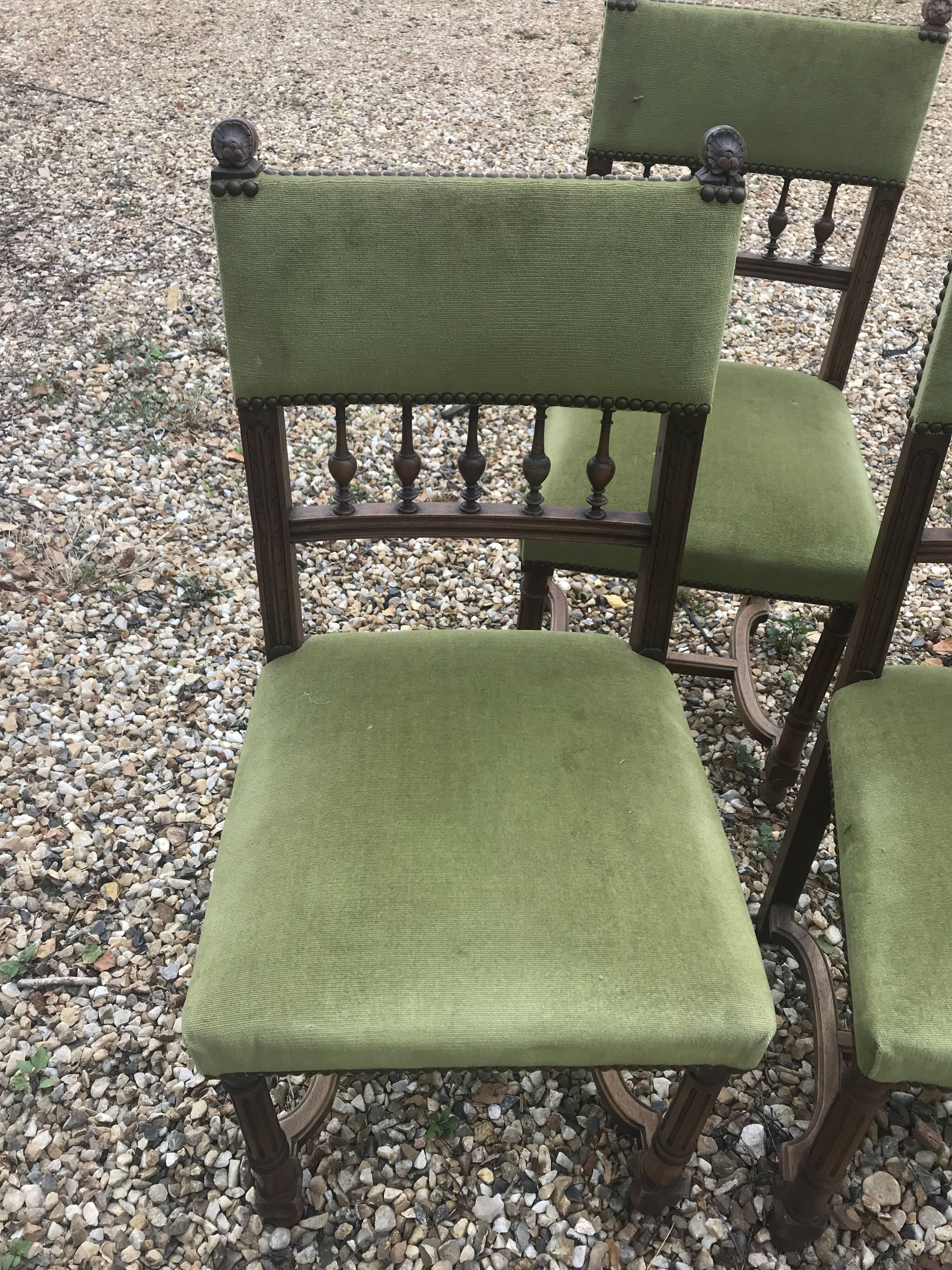 Set of 6 henry II chairs