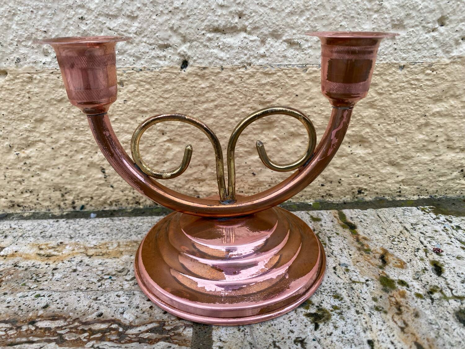 Villedieu copper candle holder