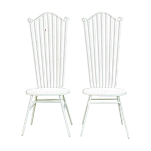 Chaises de jardin vintage en fer