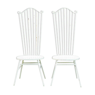 Chaises de jardin vintage en fer / métal du milieu du siècle, années 50