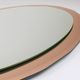 Cristal Arte Pink Oval Rosé Mid-Century Wall Mirror, Italy, 1960s