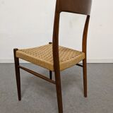 Pair of Danish chairs in teak and rope from the 60s/70s