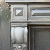 Grande cheminée Napoléon III en marbre noir de Belgique, vers 1880